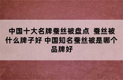 中国十大名牌蚕丝被盘点  蚕丝被什么牌子好 中国知名蚕丝被是哪个品牌好